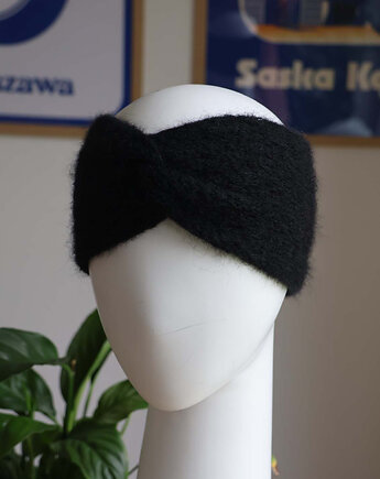 Opaska handmade z alpaki i moheru, fluffyknitt