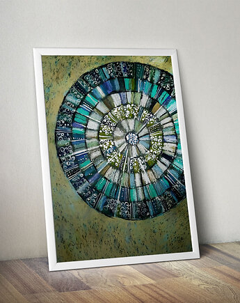 Mandala w turkusie - plakat B2, Katarzyna Radzka