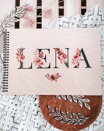 OZDOBNE LITERY personalizowany album prezent na chrzest Komunie roczek, LOO LOO DREAM