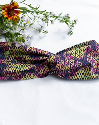 Opaska przeplatana Multikolor, wu handmade