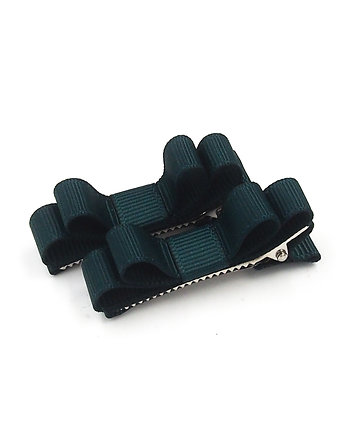 Spinki do włosów Basic Bow Dark Green, Momilio