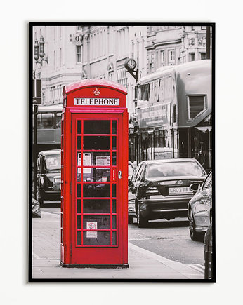 Plakat Londyn - budka telefoniczna, Anglia, Bajkowe Obrazki