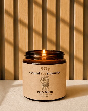 Świeca sojowa o zapachu Palo Santo, SOy
