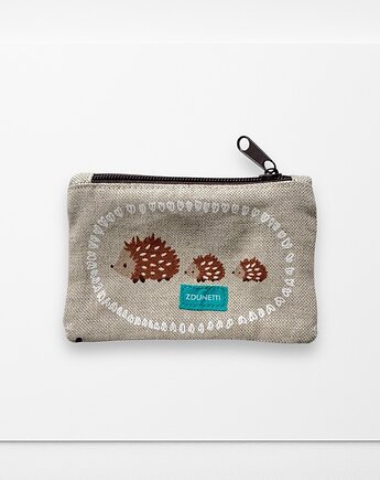 Portfelik mini - jeże jeżyki - zimowy las, Zdunetti