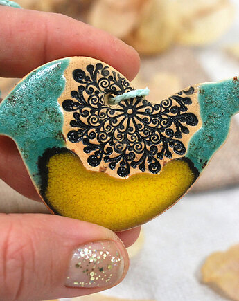 Sikorki ceramiczne ozdoby choinkowe, 10FingersArt