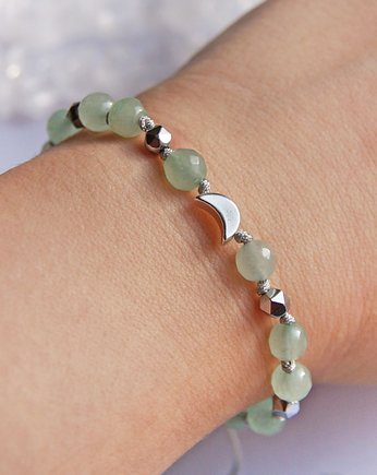 Amulet LUNULA awenturyn SPOKÓJ, kaktusia