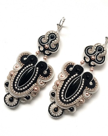 Sutaszowe kolczyki CHIC BLACK, Sylwia Żak