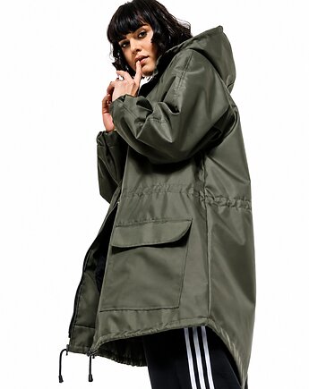 Kurtka / płaszcz typu parka khaki, REST Factory