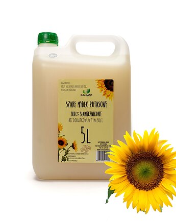 SZARE MYDŁO POTASOWE 100% SŁONECZNIKOWE 5L, naturanna