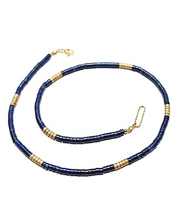 Lapis lazuli vol. 10 choker - Szlachetna kolekcja, KiKa pracownia