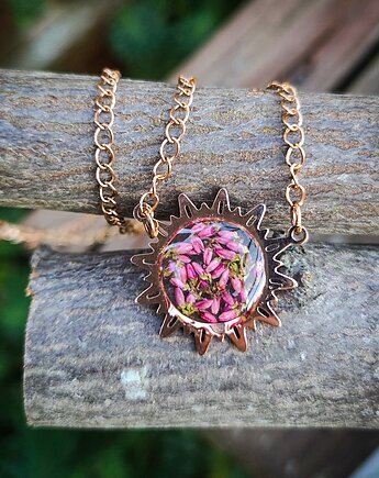 Wisiorek z wrzosem, Figa handmade accessories