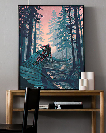 Plakat rowerowy MTB - Ekstremalne kolarstwo górskie Enduro, minimalmill
