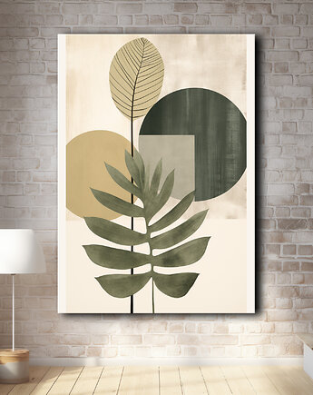 Tropikalne liście - Plakat - Loft, Minimalizm, Black Sapphire Art