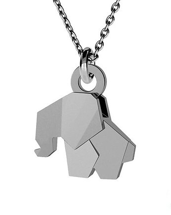 SŁONIK ORIGAMI - naszyjnik srebro, ISSI Jewelry
