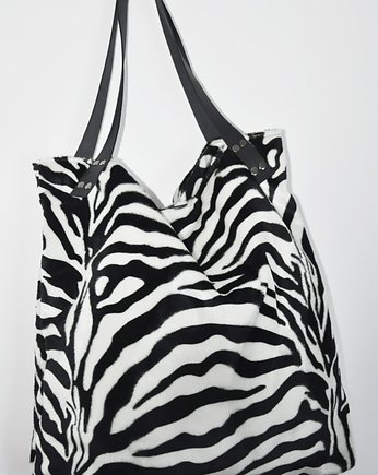 Torba tote XL - zebra, PRACOWNIA 166