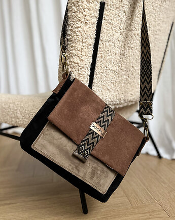 Torebka damska boho classic nude, sacky bag