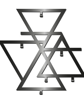 Nowoczesny Wieszak Z Kolekcji Simple Geometryczne Trójkąty Wg18, Km design