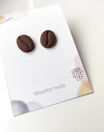 Kolczyki kawa ziarenka kawy, Waszkamade