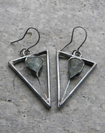 Surowe topazy    - kolczyki, Beata Trotter