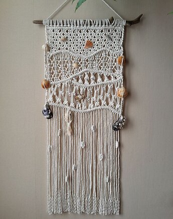 Makrama w stylu morskim, ozdoba na ścianę. Prezent, Barbara Emilia Pawlik