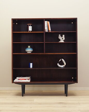 Regał mahoniowy, duński design, lata 70, produkcja: Omann Jun, Przetwory design