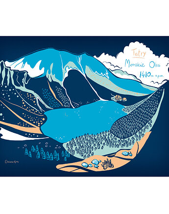 Plakat A4 Tatry Morskie Oko Panorama, Gliniana Kura