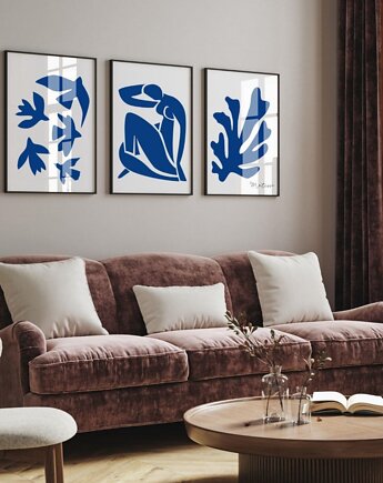 ZESTAW 3 PLAKATÓW  Matisse sztuka abstrakcyjna, black dot studio