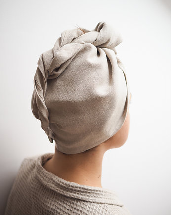Lniany turban NATURAL, so linen!