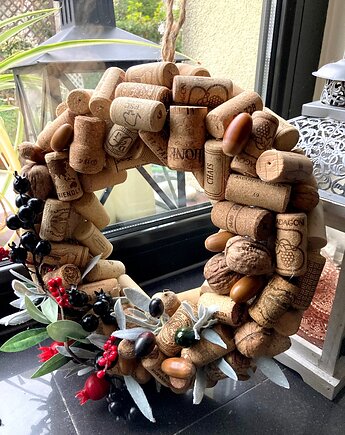 Korkowy wianek ,,Sekcja winna,,, BOHEMA DECO