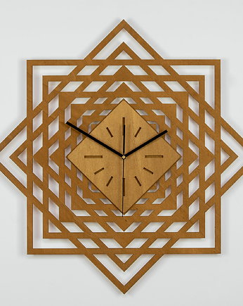 DEKORACYJNY ZEGAR AŻUROWY, ŚWIĘTA GEOMETRIA , BEJCA L ( 60 x 60 cm ), ORNAMENTI
