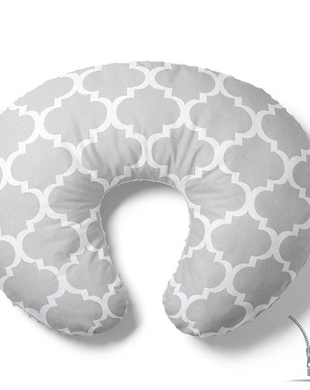 Poduszka rogal do karmienia Szare maroko, Baby Love Decor