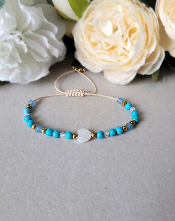 WODNIK- Zodiakalna bransoletka z sercem, Seylla pracownia