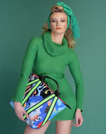 1805_1 art MIMA bag SHORT & Marcin Painta print, MIMAbags