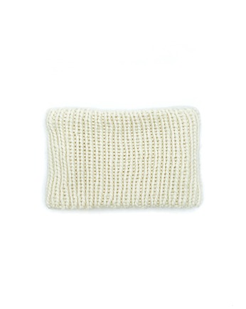 Podwójnie ciepła biała opaska merino na mroźny wiatr, Holy Alpaca Knit