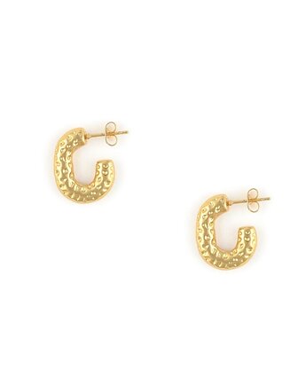 Elipsy karbowane - kolczyki z pozłacanej stali szlachetnej, Kulka Bransoletki