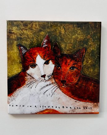 Kafle ceramiczne zwierzęta - koty, KAFLA