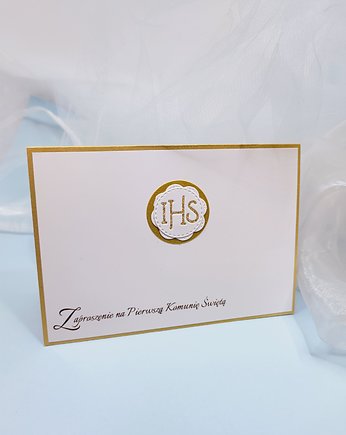 Zaproszenie dla wychowawcy na  Pierwszą Komunię Świętą,, Card Design World