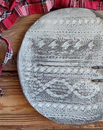 Ręcznie wykonany talerz ceramiczny 32 cm, Ewa Duszka