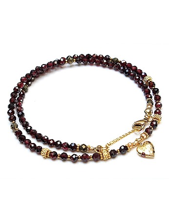 Granaty choker vol. 17 /07.07.25w/- Szlachetna kolekcja, KiKa pracownia