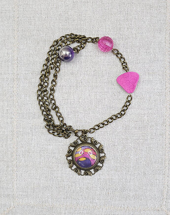 6750 Naszyjnik Długi z Wisiorkiem Zentangle, kama4you