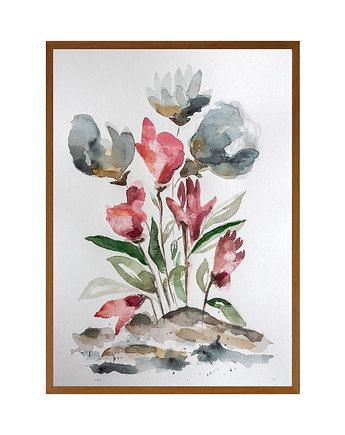 ORYGINAŁ. Akwarelowy ogród 6 - 40x30cm, Gosia Sendlewska