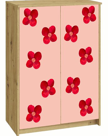 Komoda/szafka boho do pokoju dziecięcego RED FLOWERS BOHO, Wióry i Światło