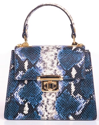 Torba Skórzana - Kuferek o fakturze krokodyla (6955), BOSCCOLO