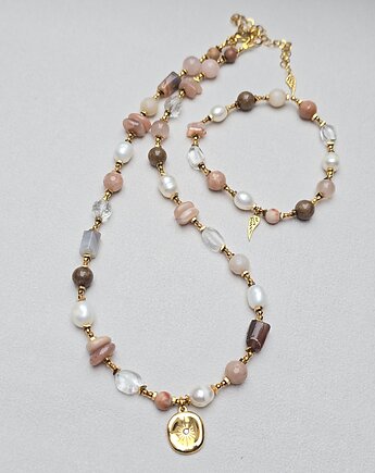 Komplet - Naszyjnik Bransoletka -Spokój Kamieni, ILEA