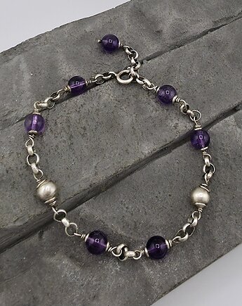 Ametyst - bransoletka, RayOfArt