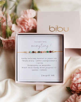 Bransoletka z kamieni, prezent na przejście na emeryturę, Bibu bijoux