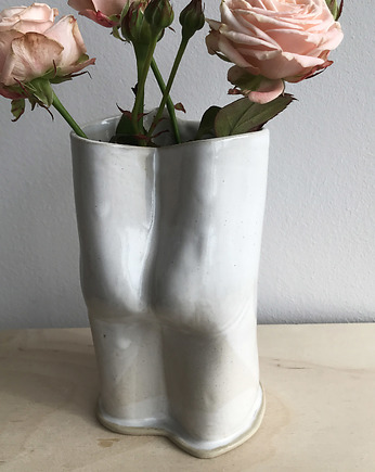 Ceramiczny wazon Dupa biały nr 2, ELEMTHEBRAND