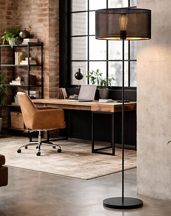 Nowoczesna lampa podłogowa z designerskim kloszem z dziurkami WERONA AŻUR, LYSNE