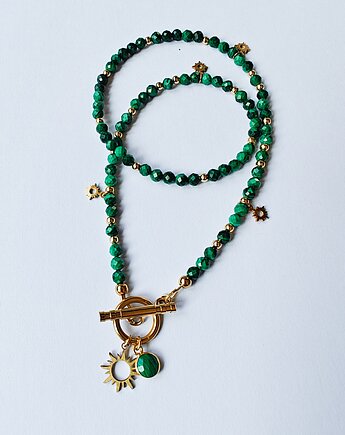 Choker malachit, NESSING handmade