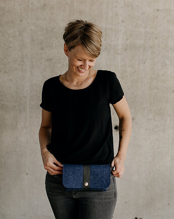 Marmollada - torebka filcowa nerka INDYGO + c, marmollada